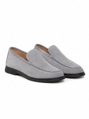 M.Gemi Gray Italian Suede Loafers Men’s US 9 EU 42 EUC!